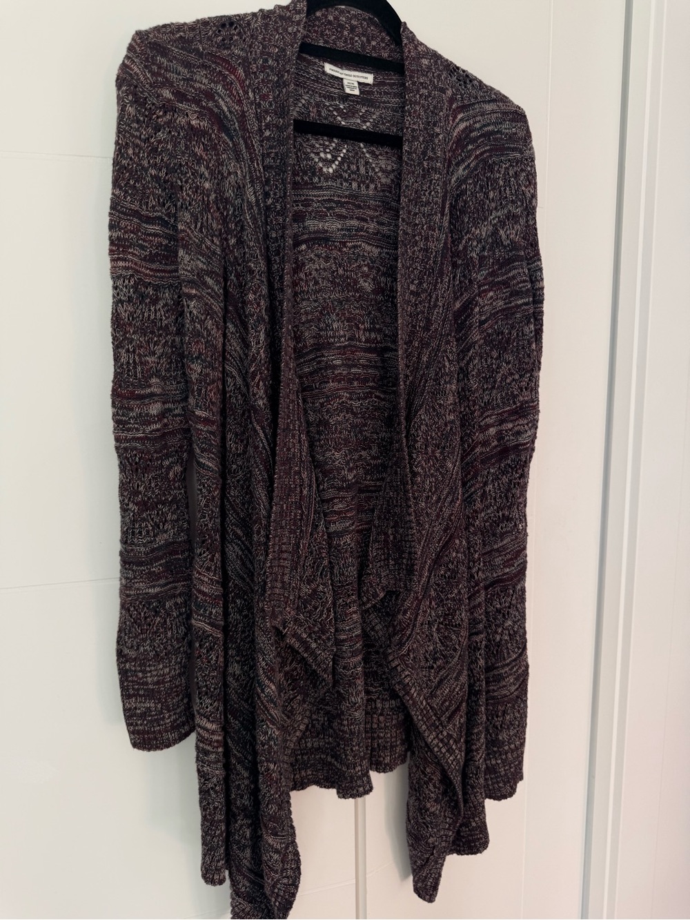 American Eagle Waterfall Open Front Knit Cardigan